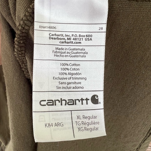 Carhartt Men's Casual Original Fit Brown/Green Short Sleeve Pocket T Shirt XL - Picture 4 of 8